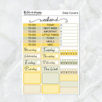 Sunflower Rainbows Planner Stickers Standard Weekly Kit