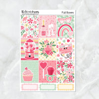 Sweet Valentine Planner Stickers Standard Weekly Kit