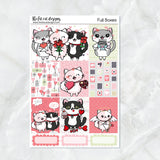 Valentine's Day with Flora, Lily and Bud Planner Stickers Standard Weekly Kit