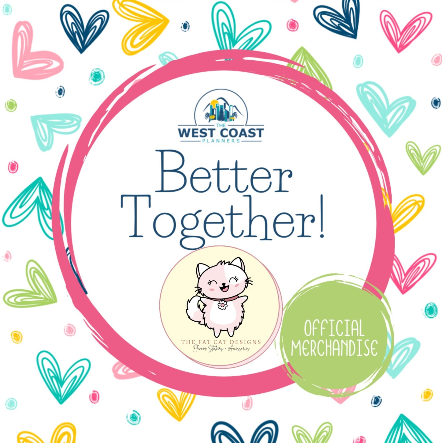 Better Together West Coast Planners WCP Event Planner Stickers for the Hobonichi Weeks