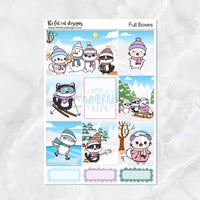 Winter Fun with Flora, Lily and Bud Planner Stickers Standard Weekly Kit