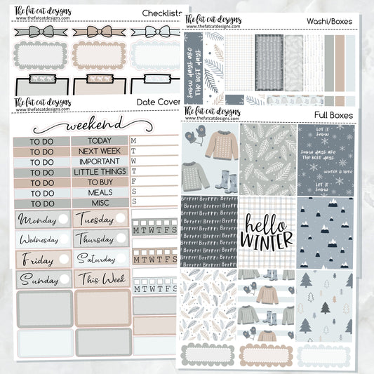 Winter Days Planner Stickers Standard Weekly Kit