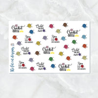 Crochet Quotes Decorative Planner Sticker Sheet for Filofax  Plum Paper Happy Planner Recollections Travelers Notebooks