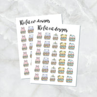 Cute Macaron Characters Planner Stickers for the Hobonichi Weeks Pocket Micro Travelers Notebooks