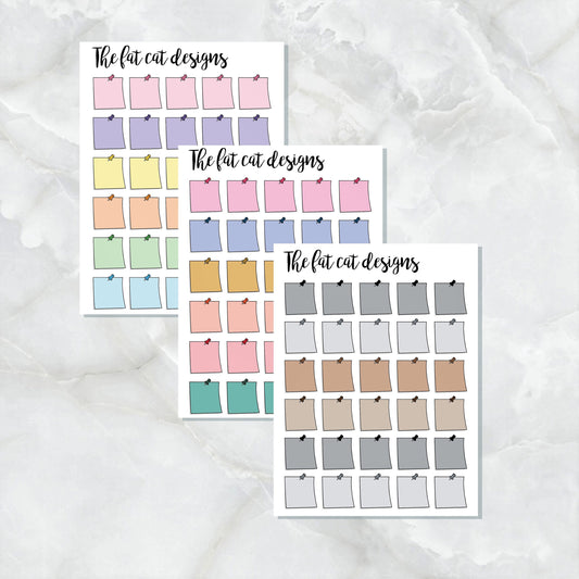 Cute mini sticky notes Planner Stickers for the Hobonichi Weeks Pocket Micro Travelers Notebooks