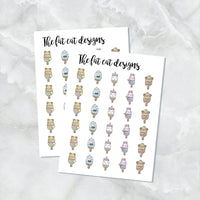 Cute Popsicle Characters Planner Stickers for the Hobonichi Weeks Pocket Micro Travelers Notebooks