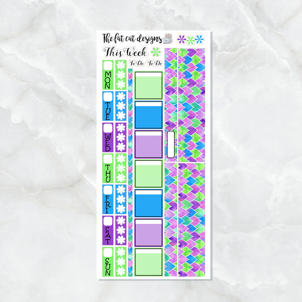 Mermaid Scales Planner Stickers for the Hobonichi Weeks