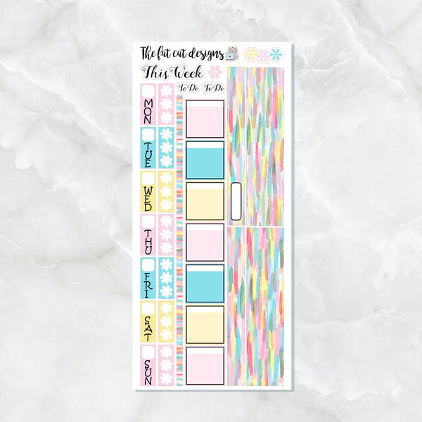 Pastel Watercolors Planner Stickers for the Hobonichi Weeks