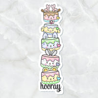 Birthday cakes Stacked cake Animals Die Cut Planner Bookmark for Hobonichi Weeks Travelers Notebooks Happy Planner