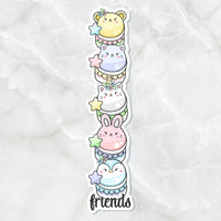 Marshmallow Animals Die Cut Planner Bookmark for Hobonichi Weeks Travelers Notebooks Happy Planner