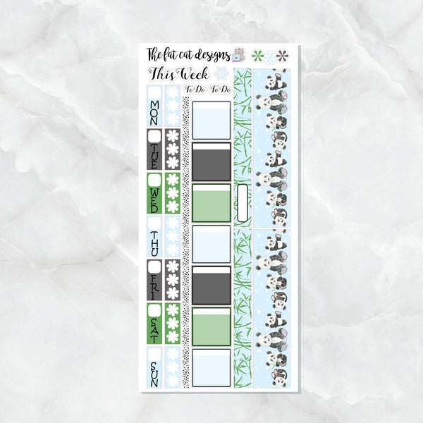 Cute Pandas Planner Stickers for the Hobonichi Weeks