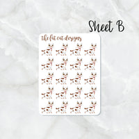 Cute Cats Variety Mini Sticker Sheets for  Personal Planner Happy Planner Bullet Journal Travelers Notebook
