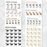 Cute Cats Variety Mini Sticker Sheets for  Personal Planner Happy Planner Bullet Journal Travelers Notebook