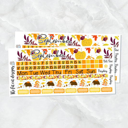 September Monthly Planner Sticker Kit for the Printpression PP Weeks