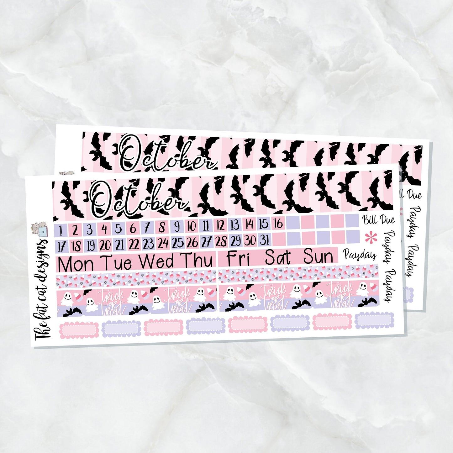 October Monthly Planner Sticker Kit for the Printpression PP Weeks