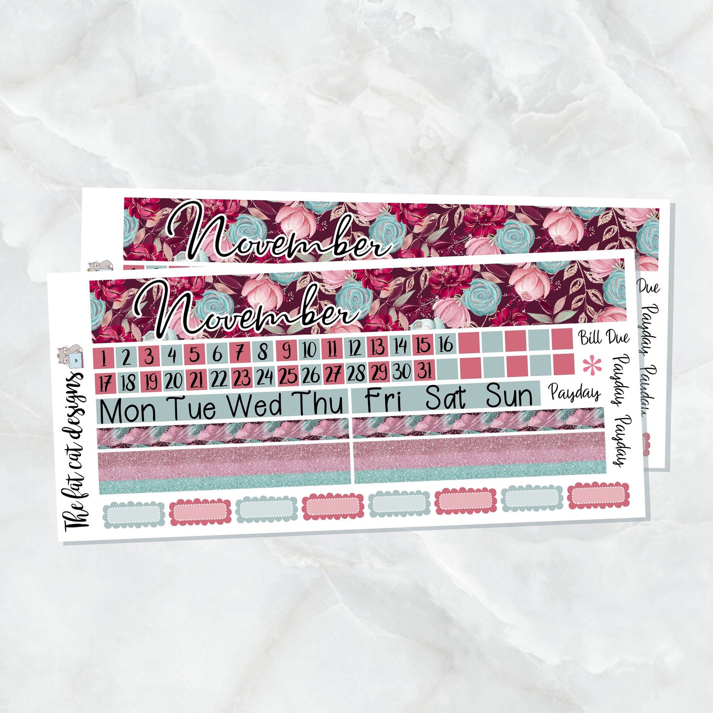 November Monthly Planner Sticker Kit for the Printpression PP Weeks