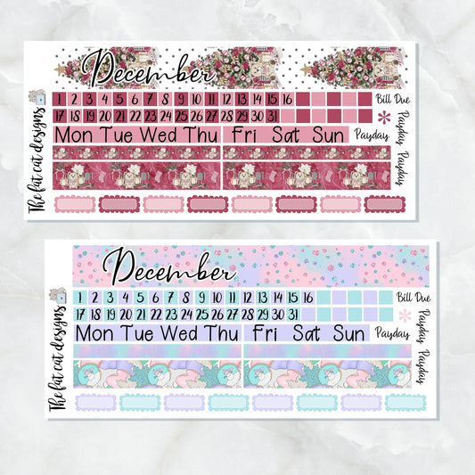 December Monthly Planner Sticker Kit for the Printpression PP Weeks