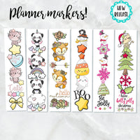 Cute Planner Page Markers Bookmarks Animal Die Cut Planner Bookmark for Hobonichi Weeks  Travelers Notebooks Happy Planner