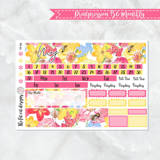 May Monthly Planner Sticker Kit for the Printpression B6 Planner