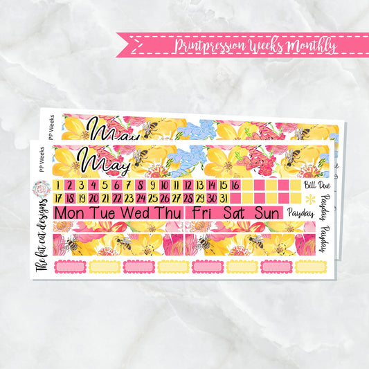 May Monthly Planner Sticker Kit for the Printpression PP Weeks