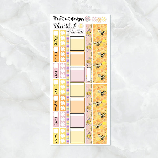 Queen Bee Honey Spring Planner Stickers for the Hobonichi Weeks