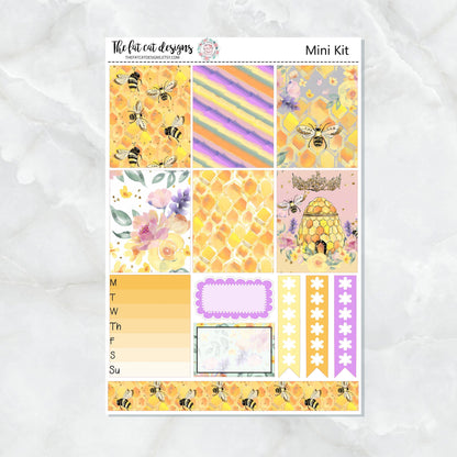 Queen Bee Honey Spring Mini Planner Sticker Kit for the Printpression B6  Travelers Notebooks