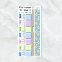 Rainbow Clouds Planner Stickers for the Hobonichi Weeks