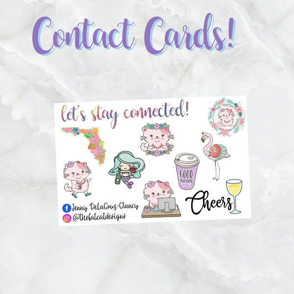 Planner Conference Meet Up Custom Contact Sticker Cards for  Happy Planner Travelers Notebooks