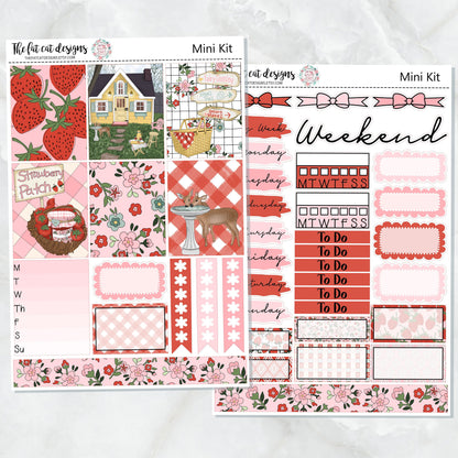 Strawberry Cottage Mini Planner Sticker Kit for the Printpression B6  Travelers Notebooks