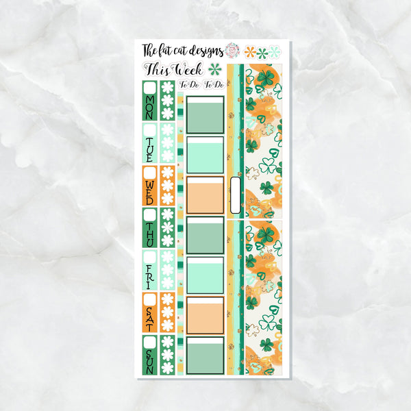 St. Patrick's Clovers Planner Stickers for the Hobonichi Weeks