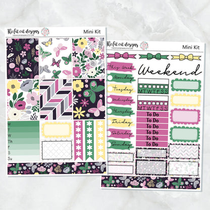 Butterfly Garden Mini Planner Sticker Kit for the Printpression B6  Travelers Notebooks