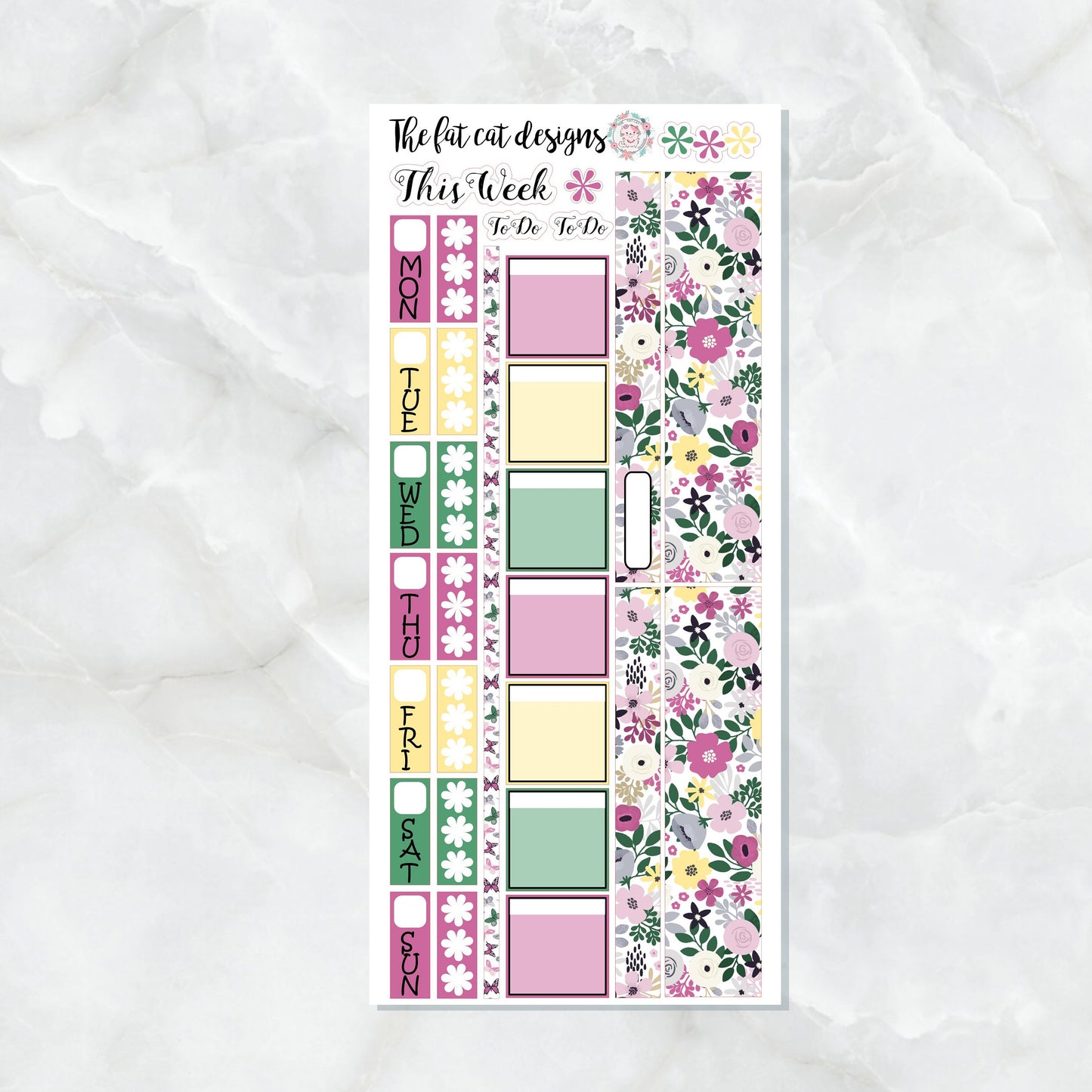 Flower Garden Planner Stickers for the Hobonichi Weeks