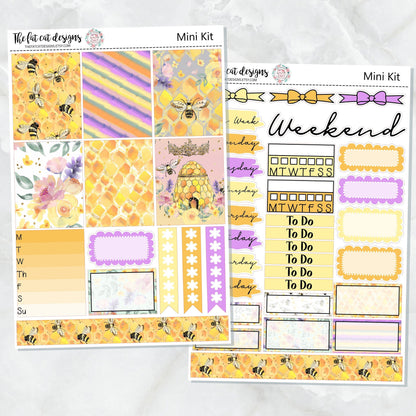 Queen Bee Honey Spring Mini Planner Sticker Kit for the Printpression B6  Travelers Notebooks