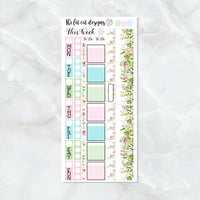 Watercolor Easter Bunny Spring Planner Stickers for the Hobonichi Weeks