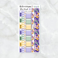 Pansy Flowers Planner Stickers for the Hobonichi Weeks