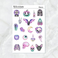 Spooky Pastel Halloween Planner Stickers Standard Weekly Kit