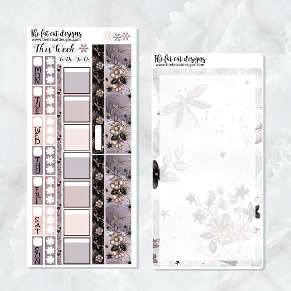 Midnight Garden Planner Stickers for the Hobonichi Weeks