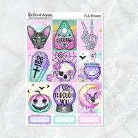 Spooky Pastel Halloween Planner Stickers Standard Weekly Kit