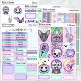 Spooky Pastel Halloween Planner Stickers Standard Weekly Kit