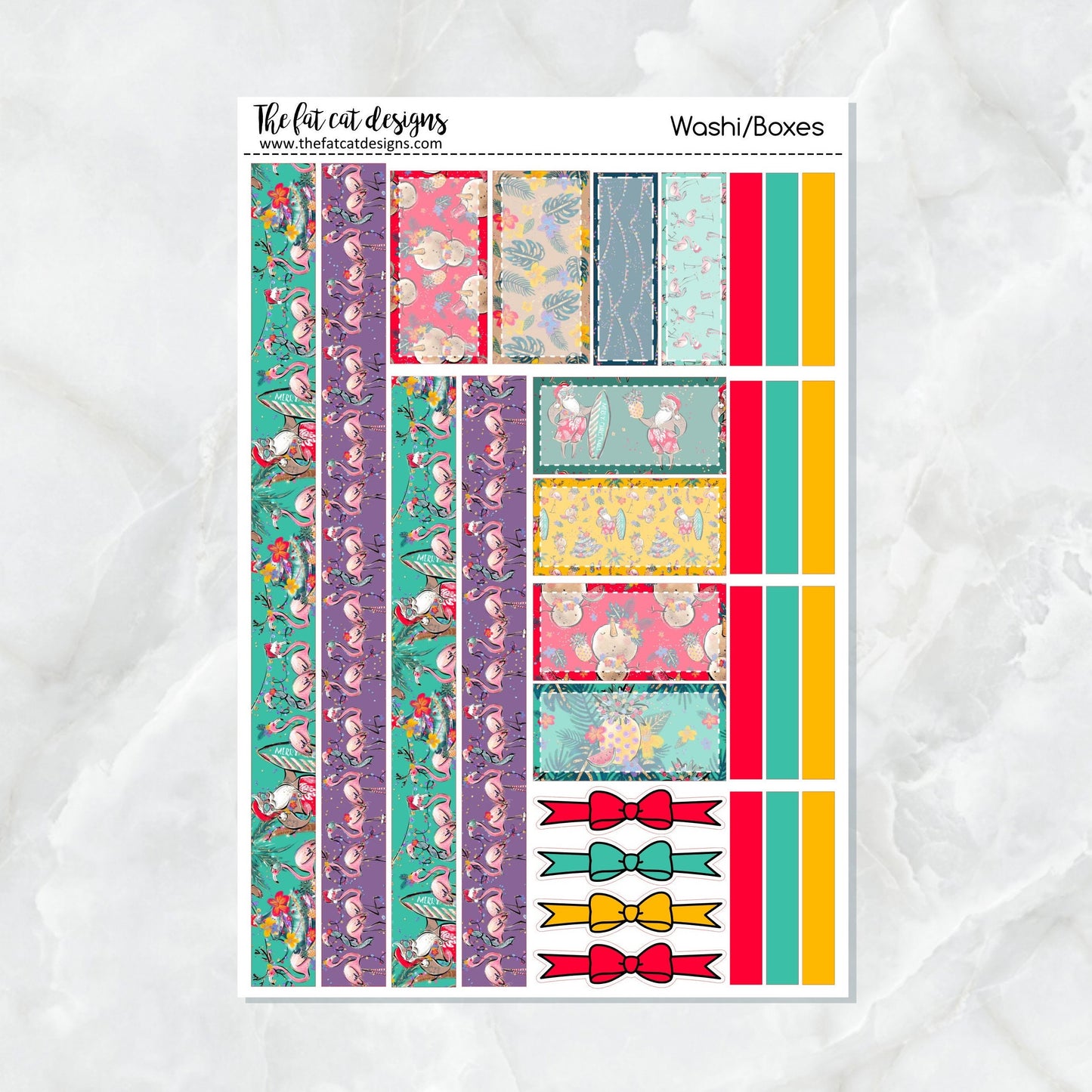 Tropical Christmas Holiday Planner Stickers Standard Weekly Kit